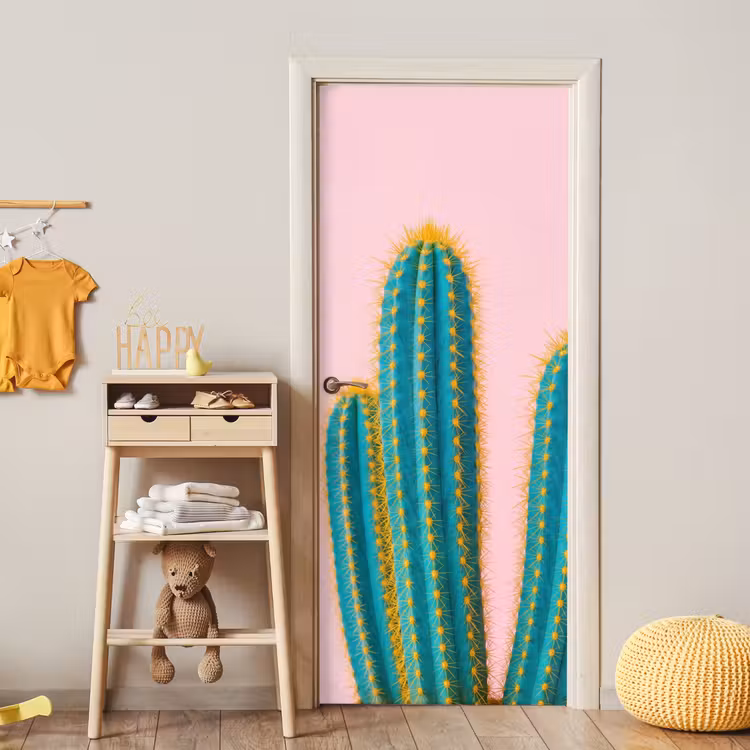 Deursticker - Cactussen - Modern - Pastel — 6