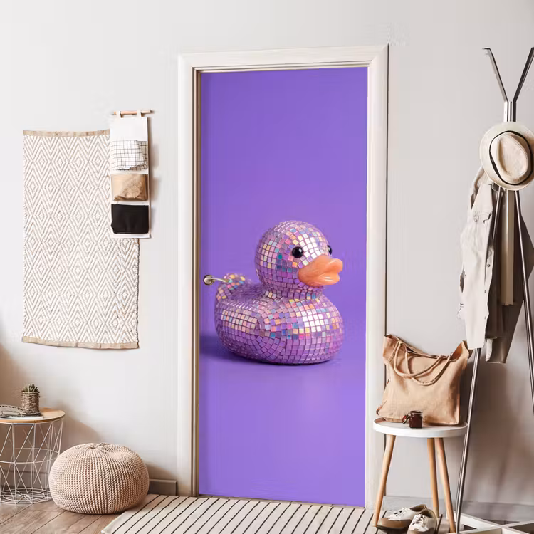Deursticker - Disco - Eend - Paars — 8