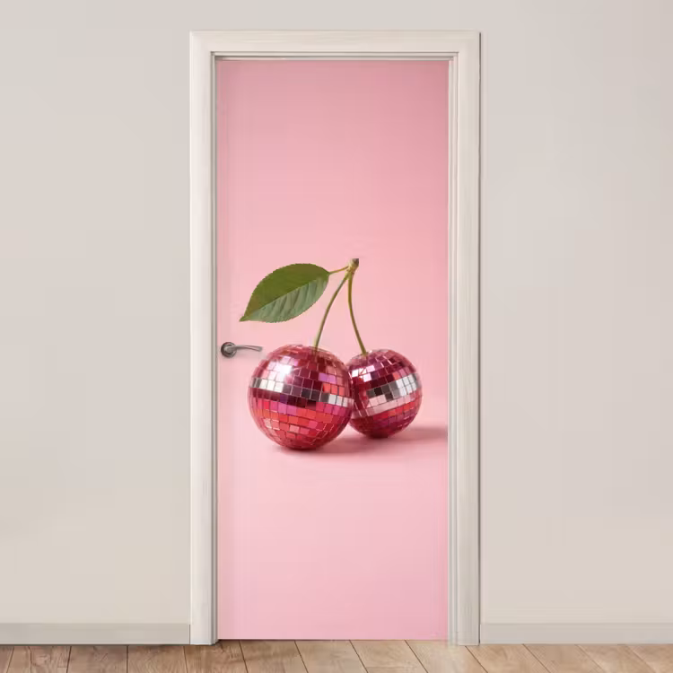 Deursticker - Disco - Kersen - Roze — 1