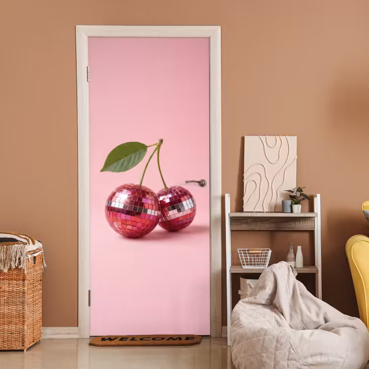 Deursticker - Disco - Kersen - Roze — 2