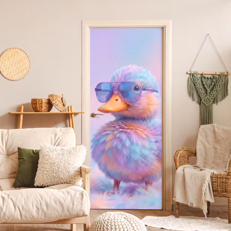 Deursticker - Eend - bril - Pastel — 4