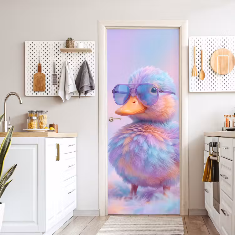 Deursticker - Eend - bril - Pastel — 7