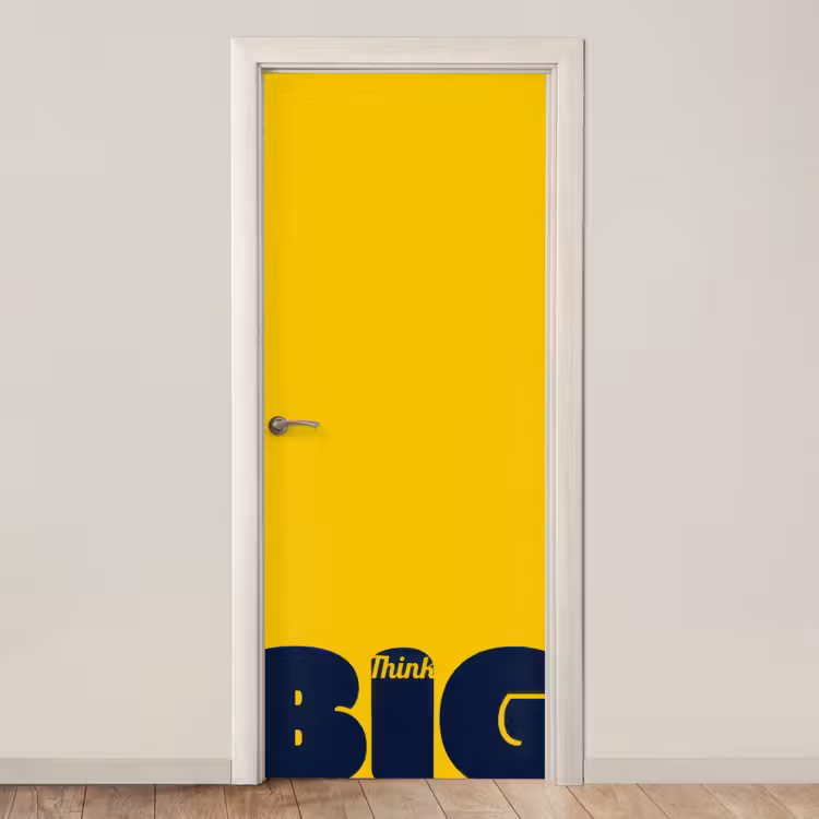 Deursticker - Geel - Think big - Grafisch — 1