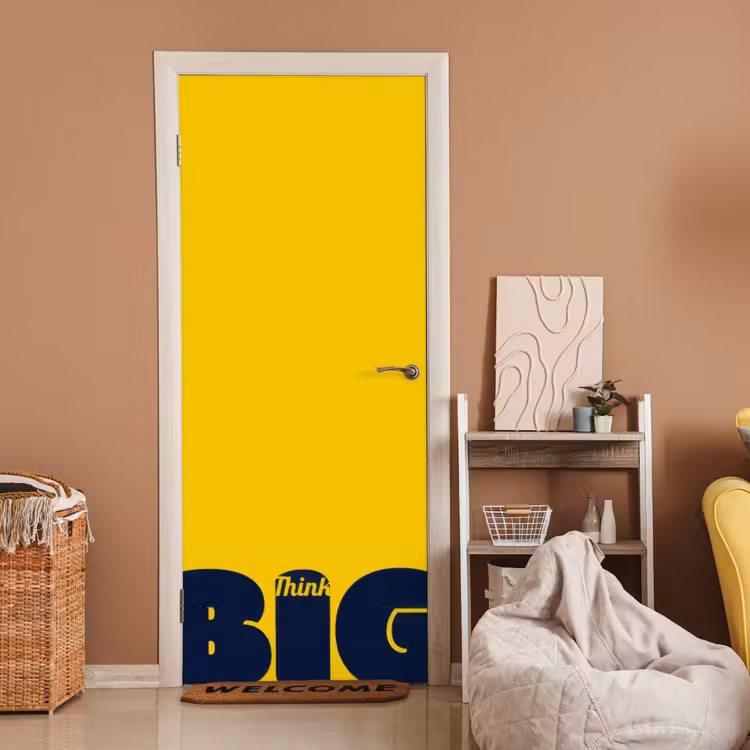 Deursticker - Geel - Think big - Grafisch — 2