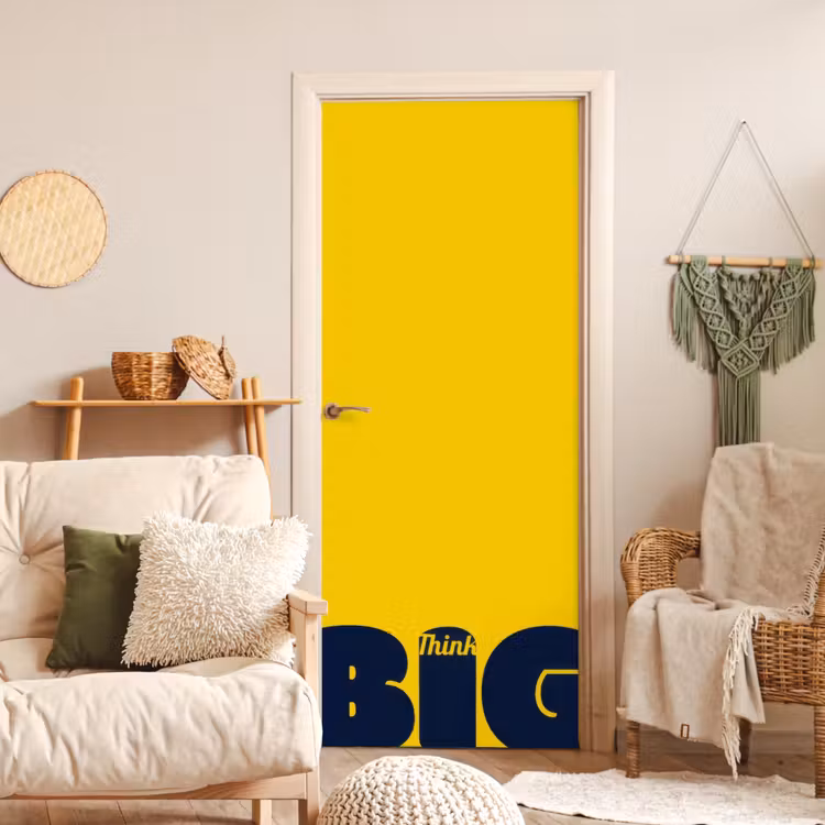 Deursticker - Geel - Think big - Grafisch — 4
