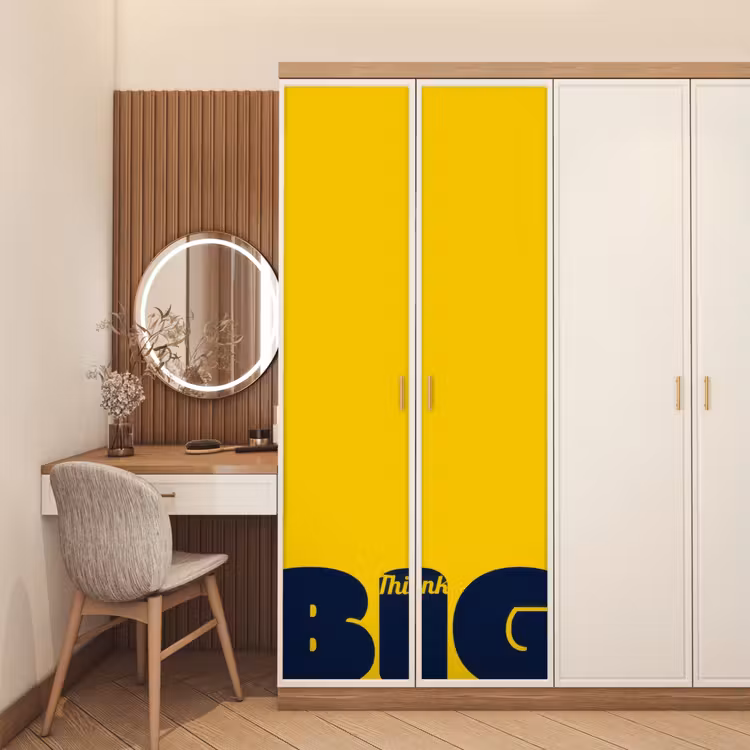 Deursticker - Geel - Think big - Grafisch — 5