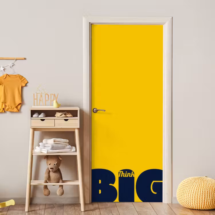 Deursticker - Geel - Think big - Grafisch — 6