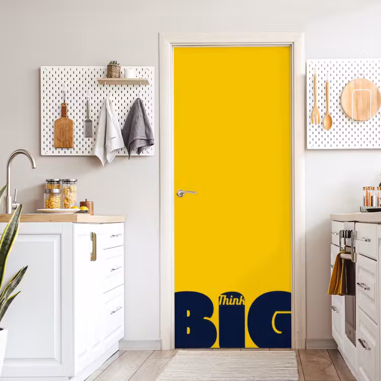 Deursticker - Geel - Think big - Grafisch — 7