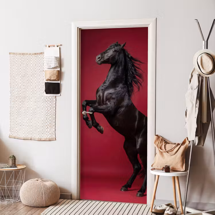 Deursticker - Hengst - Steigert - Rood — 8