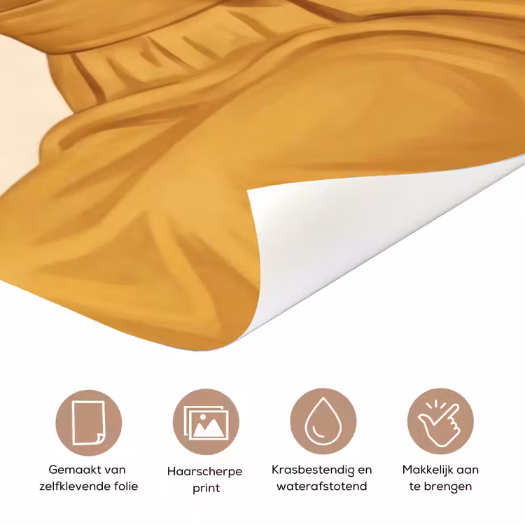 Deursticker - Illustratie - Mascara - Vrouw - Geel — 3