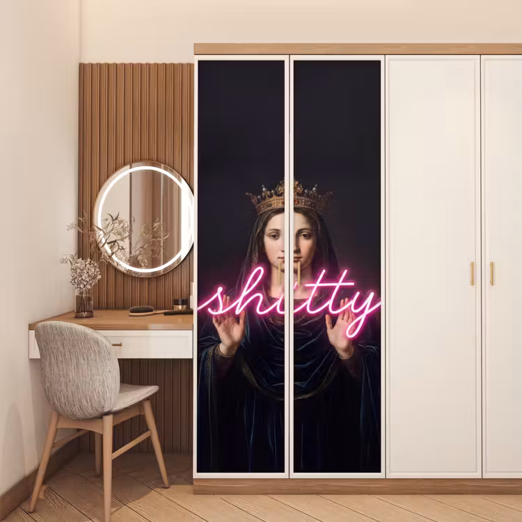 Deursticker - Ironisch - Tekst - Neon — 5