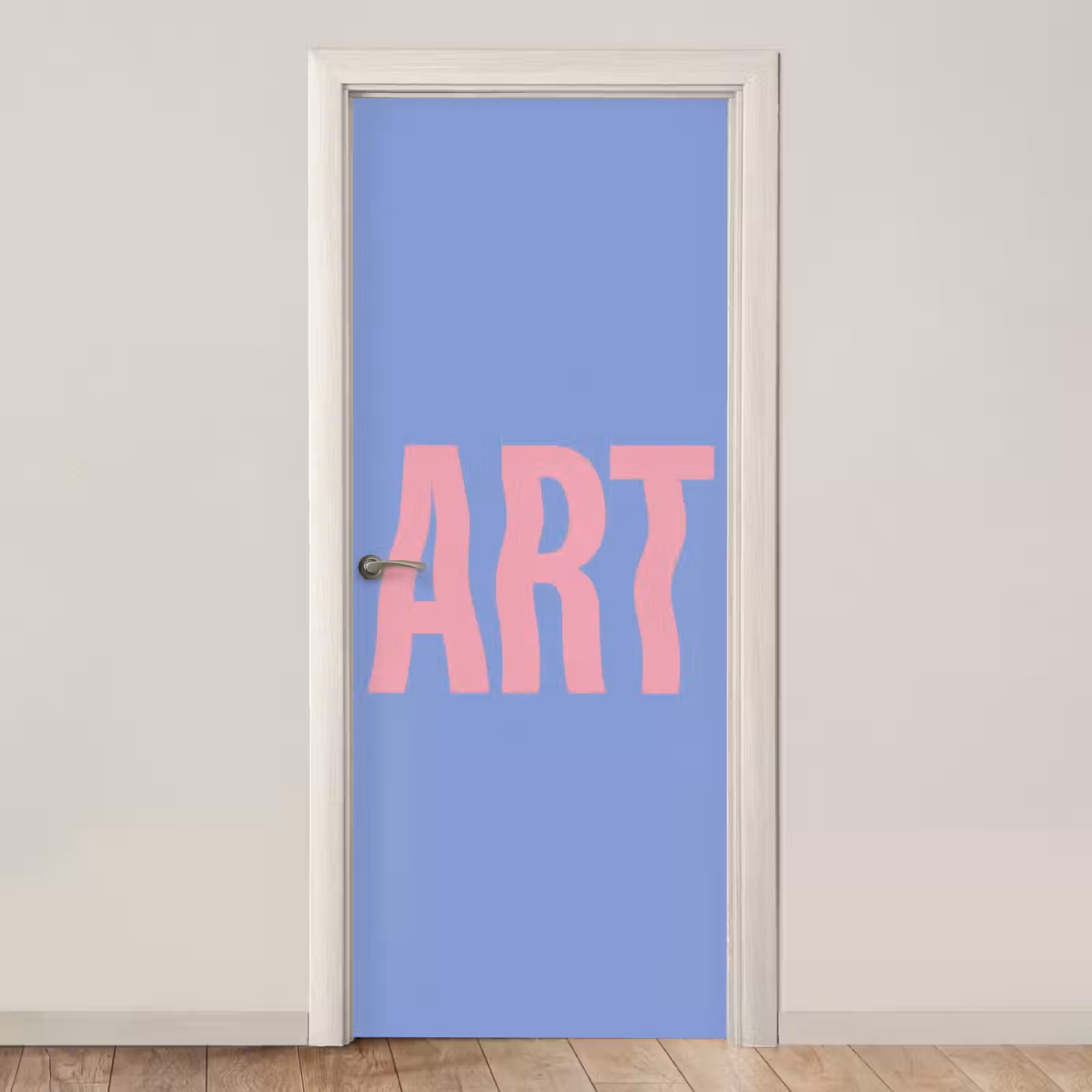 Deursticker - Art - Roze - Blauw — 1