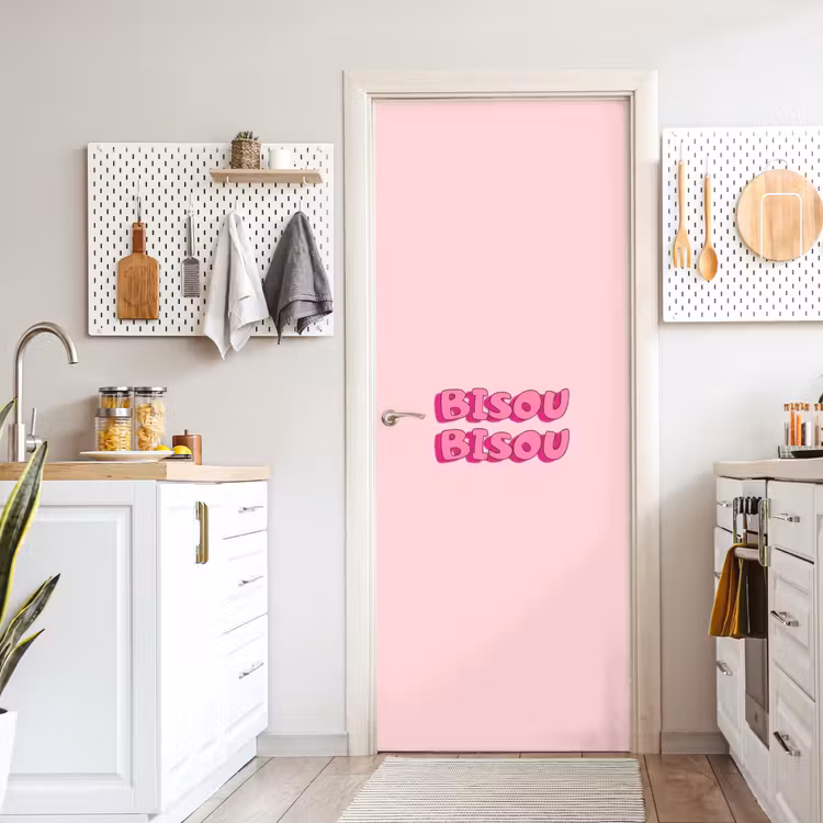 Deursticker - Bisou - Roze - Schaduw — 7