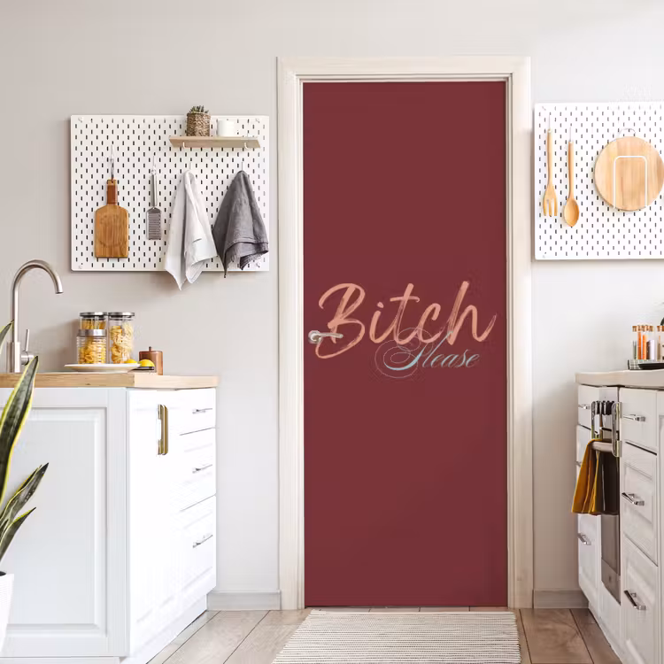 Deursticker - Bitch please - Rood - Blauw — 7