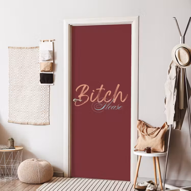 Deursticker - Bitch please - Rood - Blauw — 8