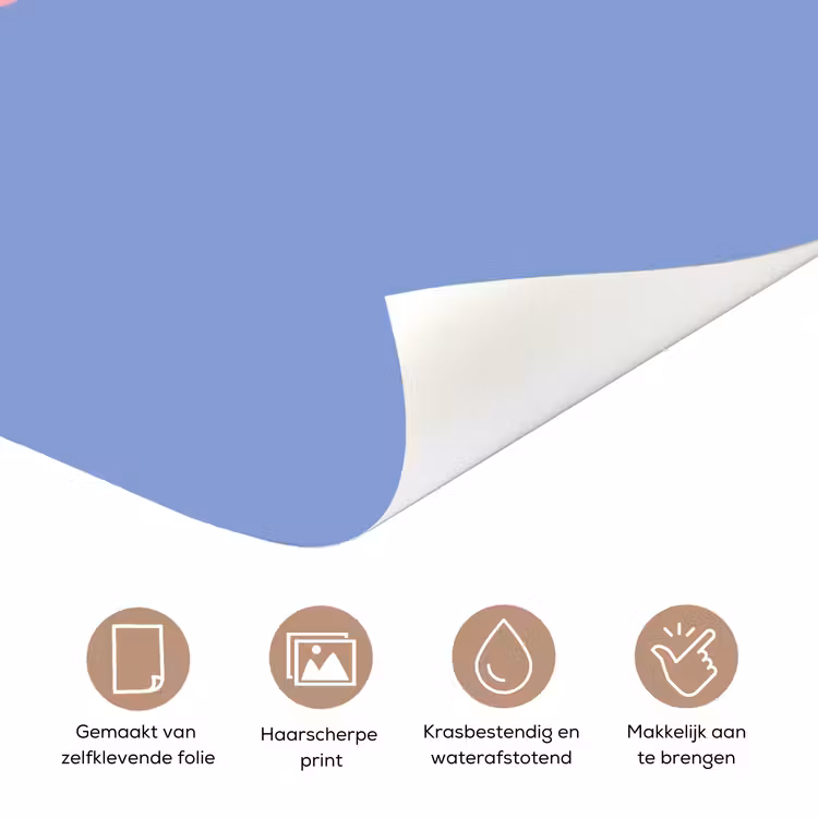 Deursticker - Chill - Roze - Blauw - Golvend — 3