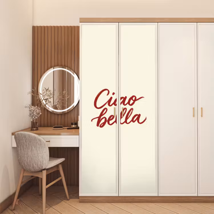 Deursticker - Ciao bella - Rood - Wit - Minimalistisch — 5