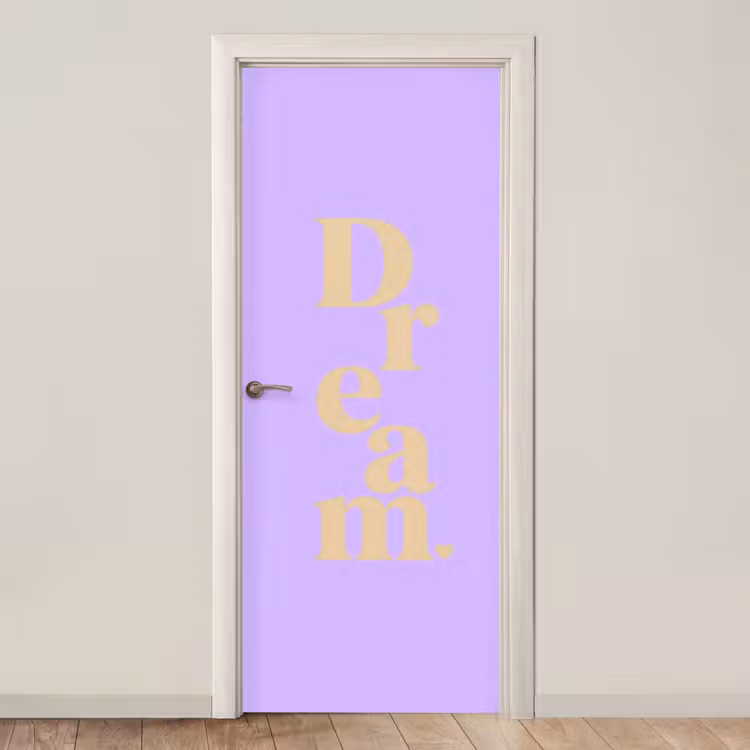 Deursticker - Dream - Paars - Typografisch — 1