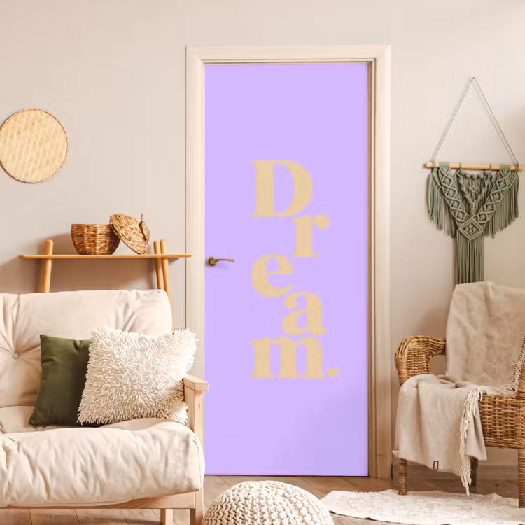 Deursticker - Dream - Paars - Typografisch — 4