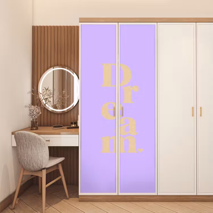 Deursticker - Dream - Paars - Typografisch — 5
