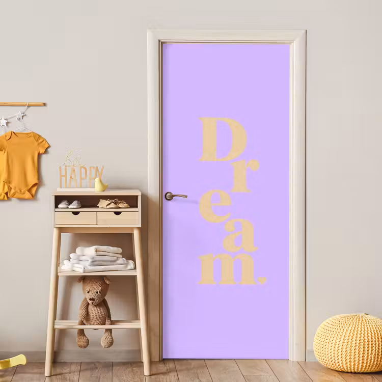 Deursticker - Dream - Paars - Typografisch — 6