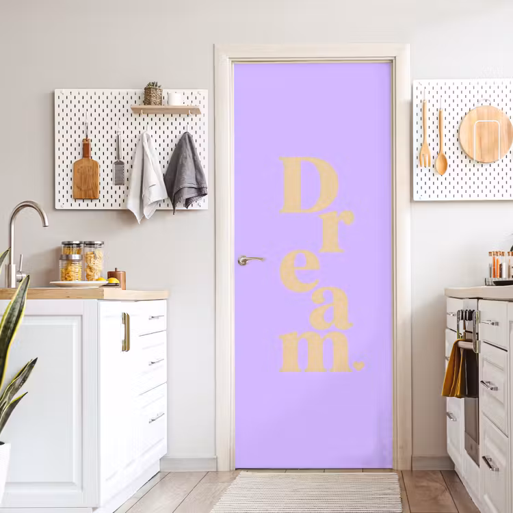 Deursticker - Dream - Paars - Typografisch — 7