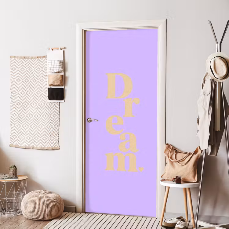 Deursticker - Dream - Paars - Typografisch — 8