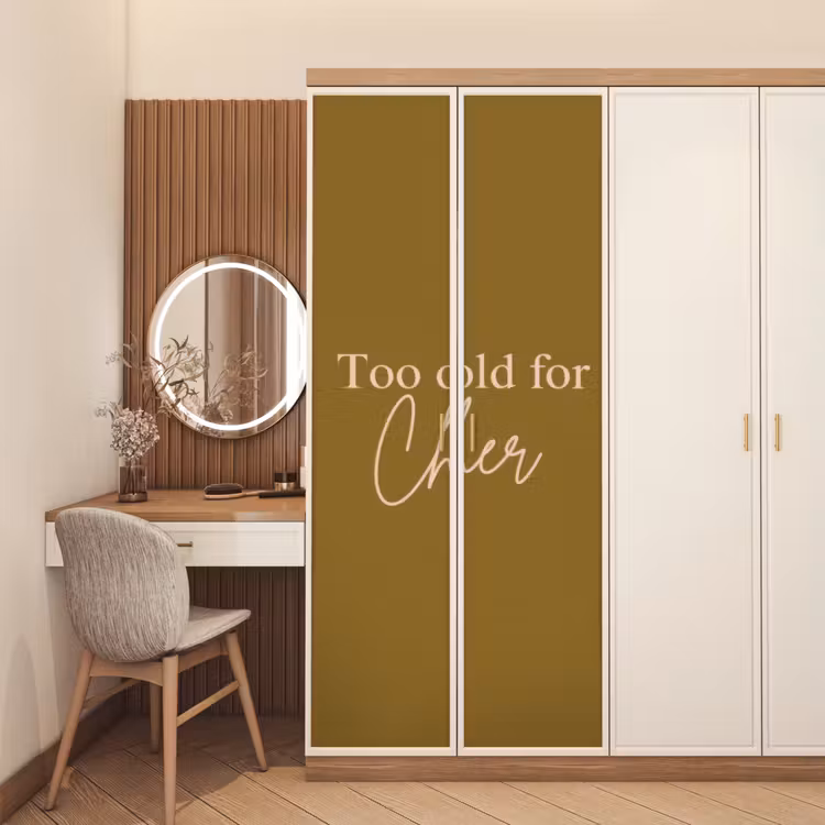 Deursticker - Groen - Too old for cher - Roze — 5