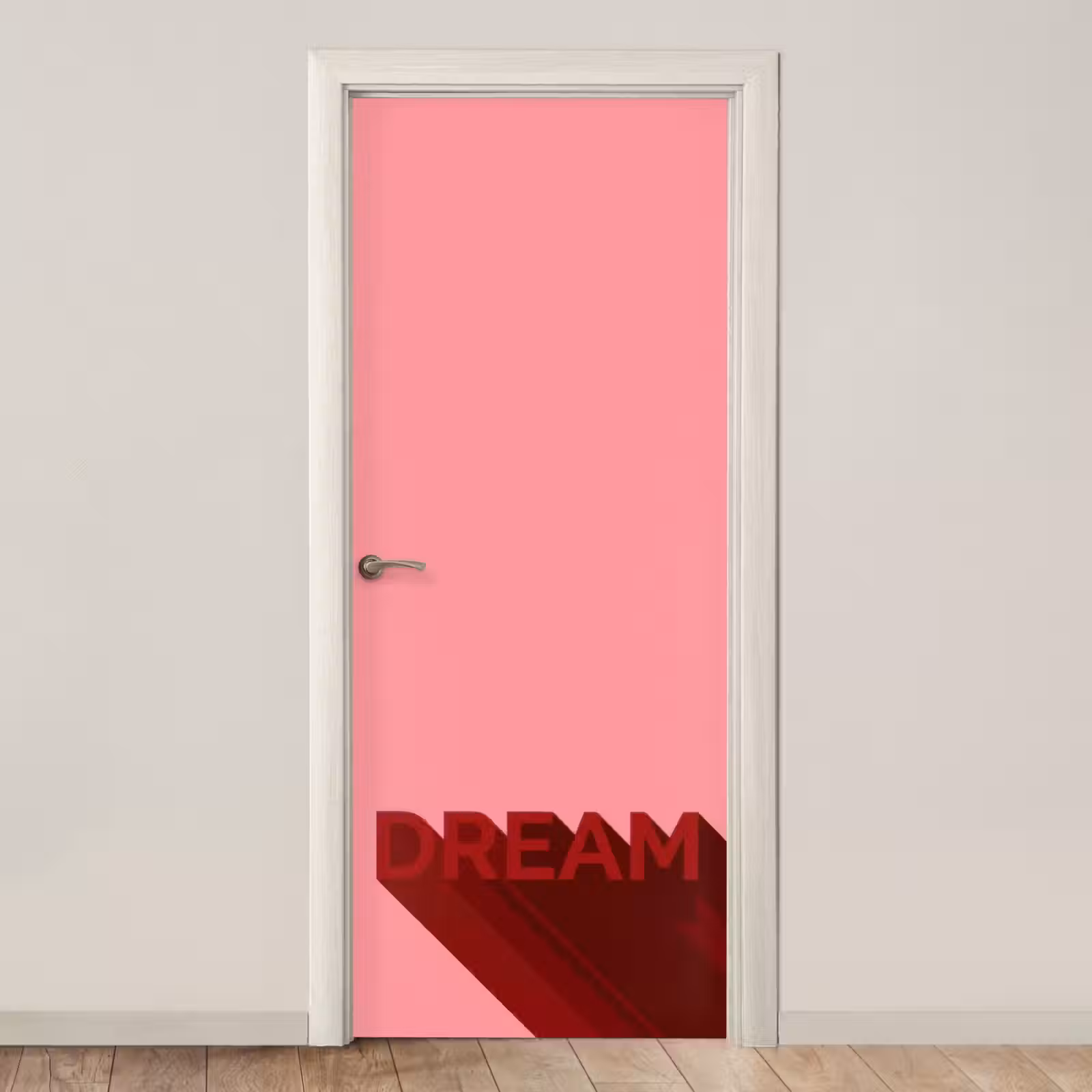 Deursticker - Dream - 3D - Rood - Roze — 1