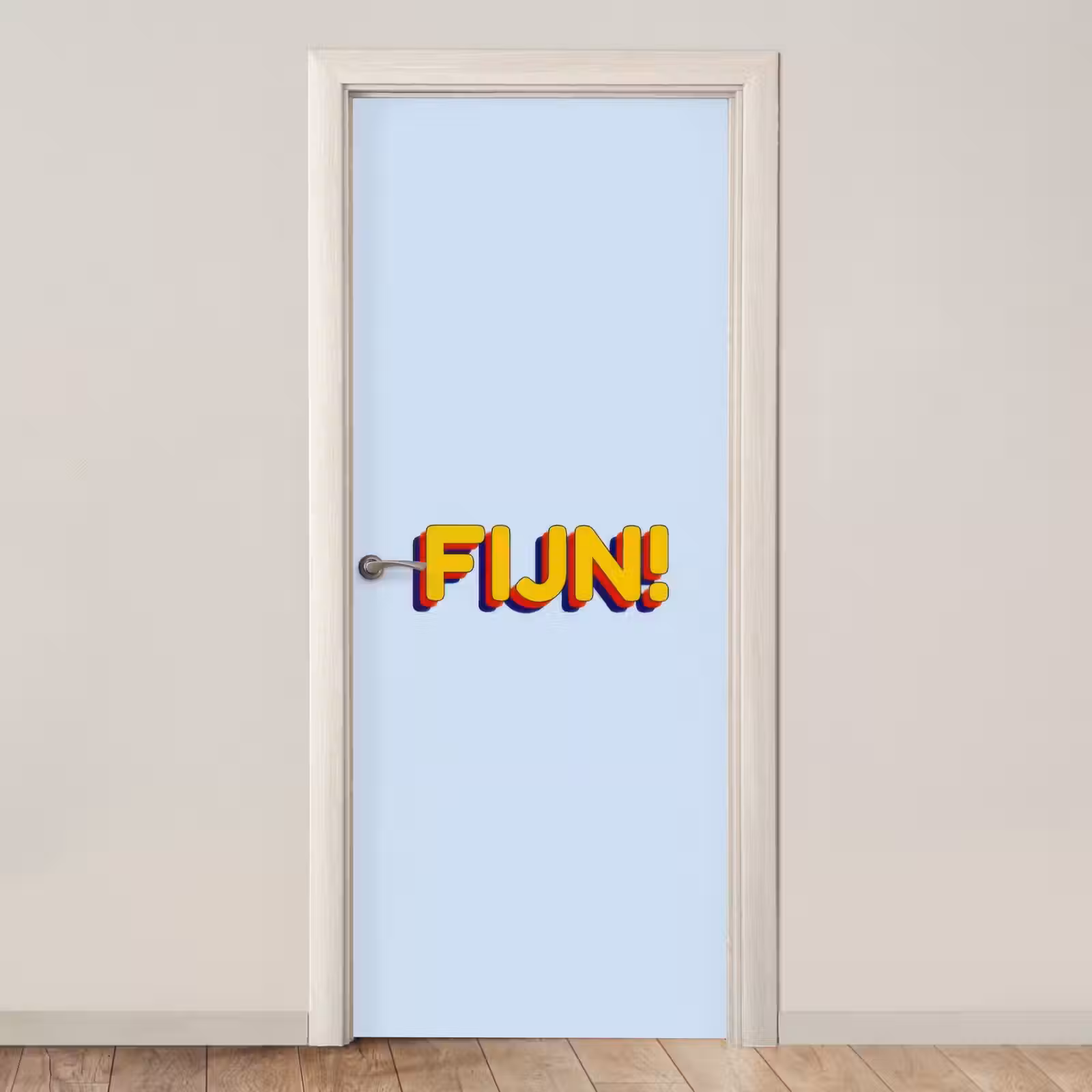 Deursticker - Fijn - Geel - Oranje — 1