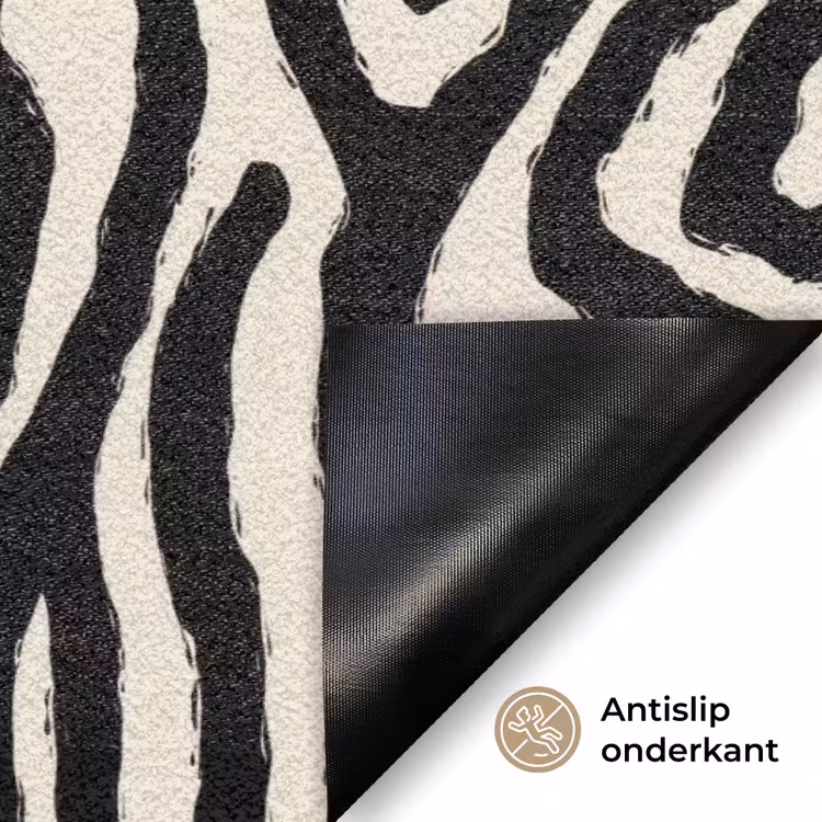 Deurmat - Zebra - Zwart - Abstract — 6