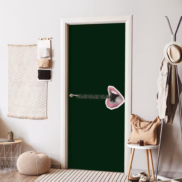 Deursticker - BLAH BLAH BLAH - Mond - Groen — 8