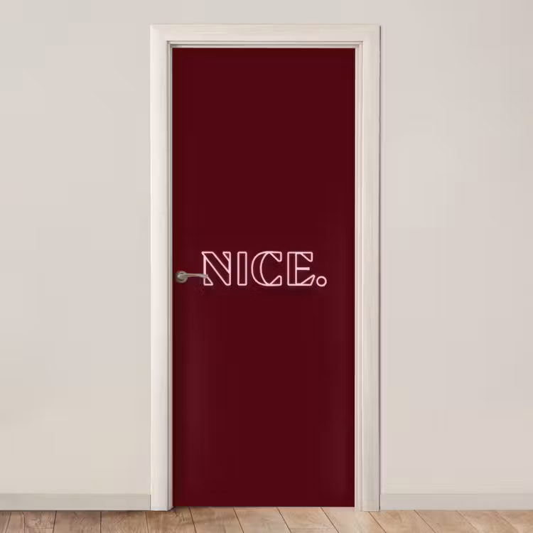 Deursticker - Bordeaux - Nice - minimalistisch — 1