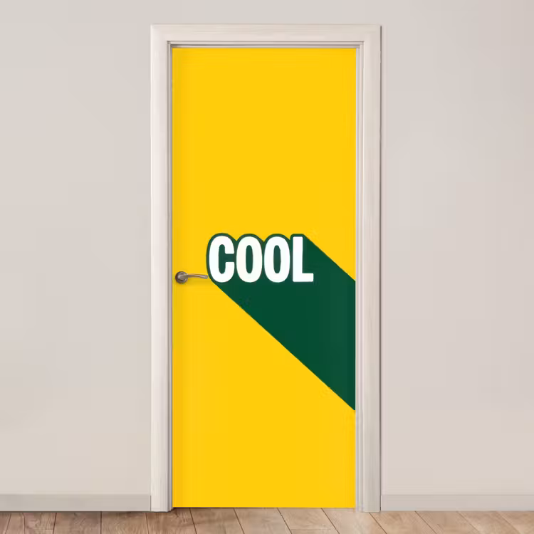 Deursticker - Cool - Geel - Groen — 1