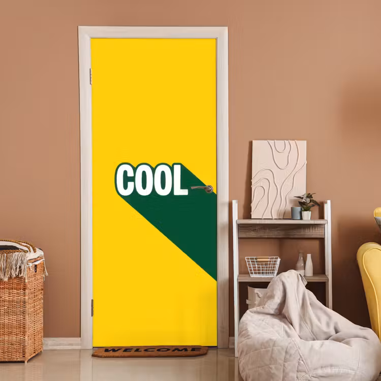 Deursticker - Cool - Geel - Groen — 2