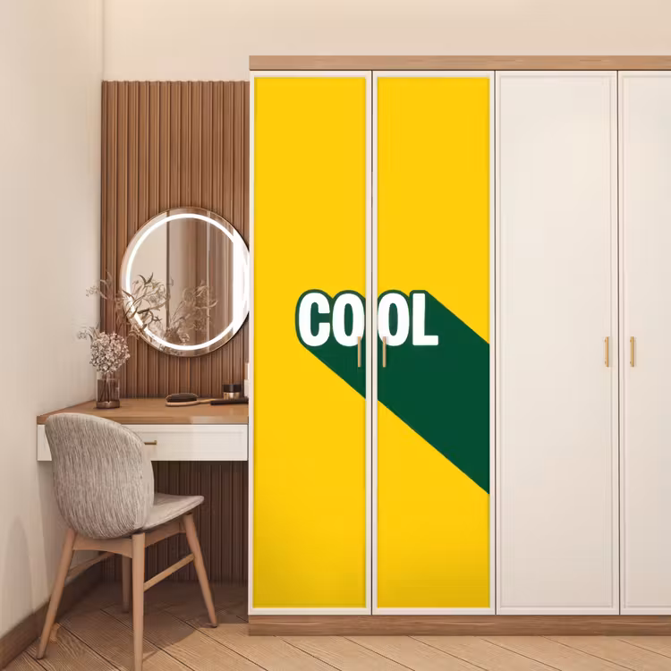Deursticker - Cool - Geel - Groen — 5