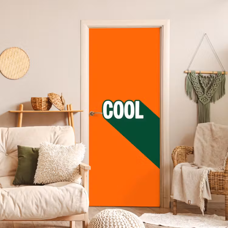 Deursticker - Cool - Oranje - Groen — 4