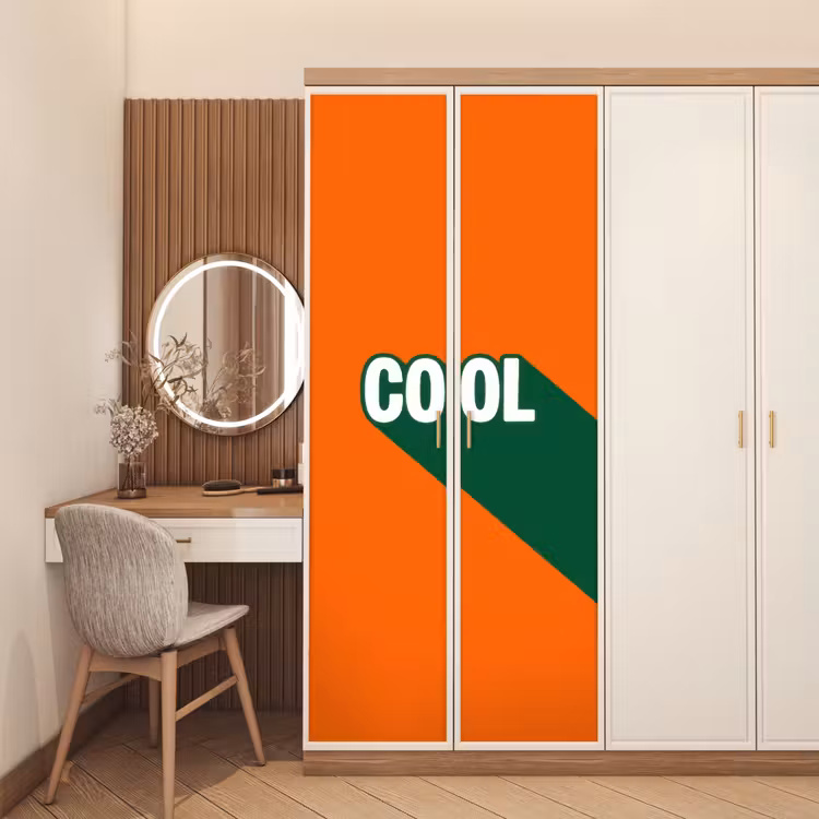 Deursticker - Cool - Oranje - Groen — 5