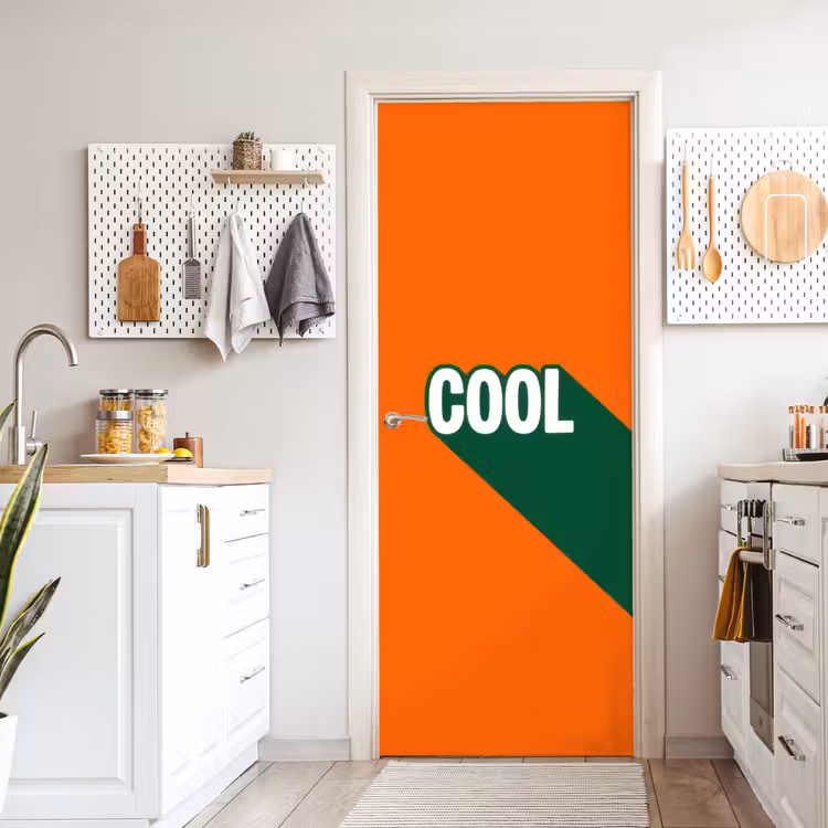 Deursticker - Cool - Oranje - Groen — 7