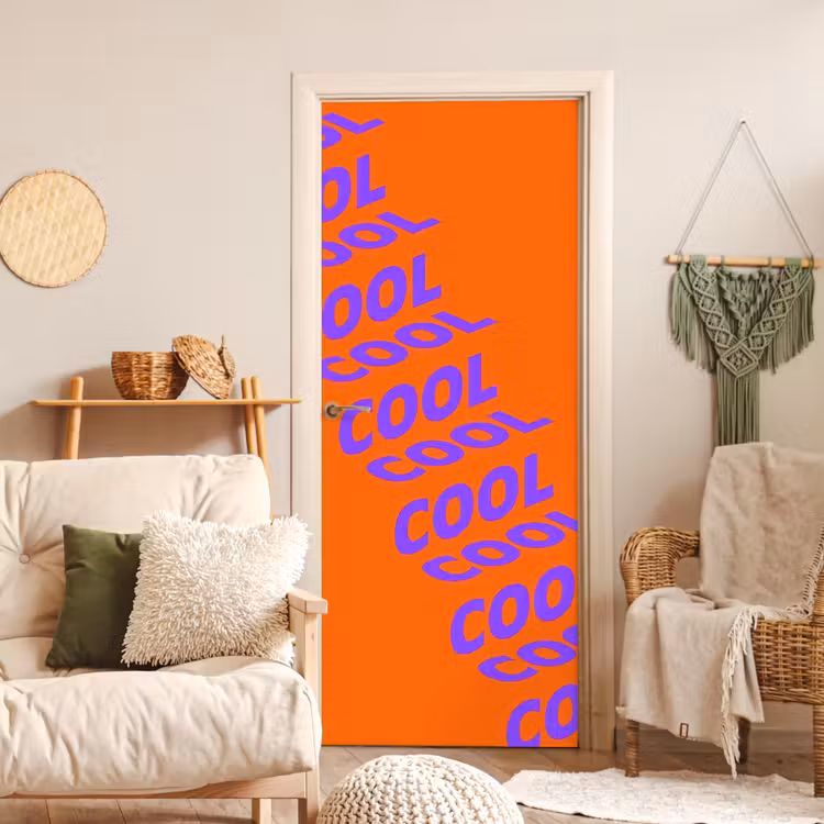 Deursticker - Cool - Paars - Oranje — 4