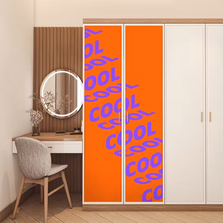 Deursticker - Cool - Paars - Oranje — 5