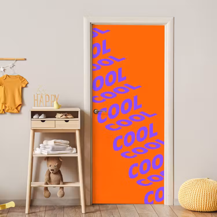 Deursticker - Cool - Paars - Oranje — 6
