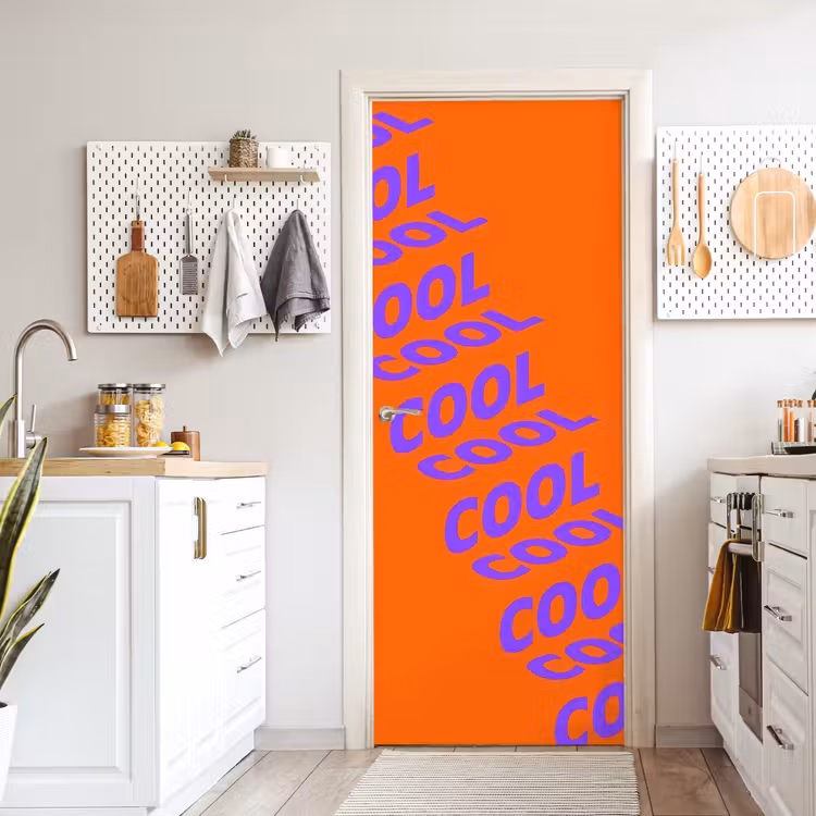 Deursticker - Cool - Paars - Oranje — 7