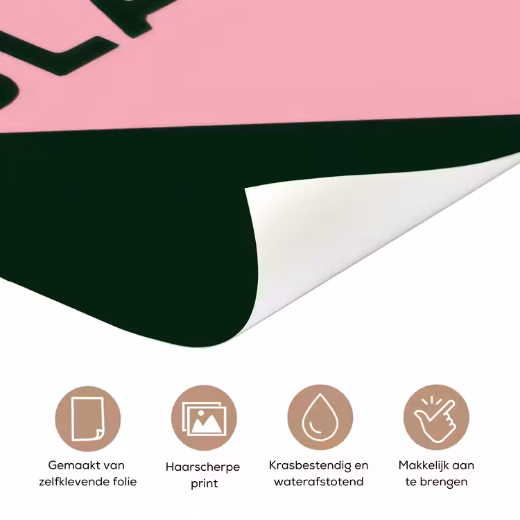 Deursticker - Donkergroen - Tekst - Schaduw - Grafisch — 3