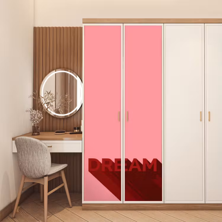 Deursticker - Dream - 3D - Rood - Roze — 5