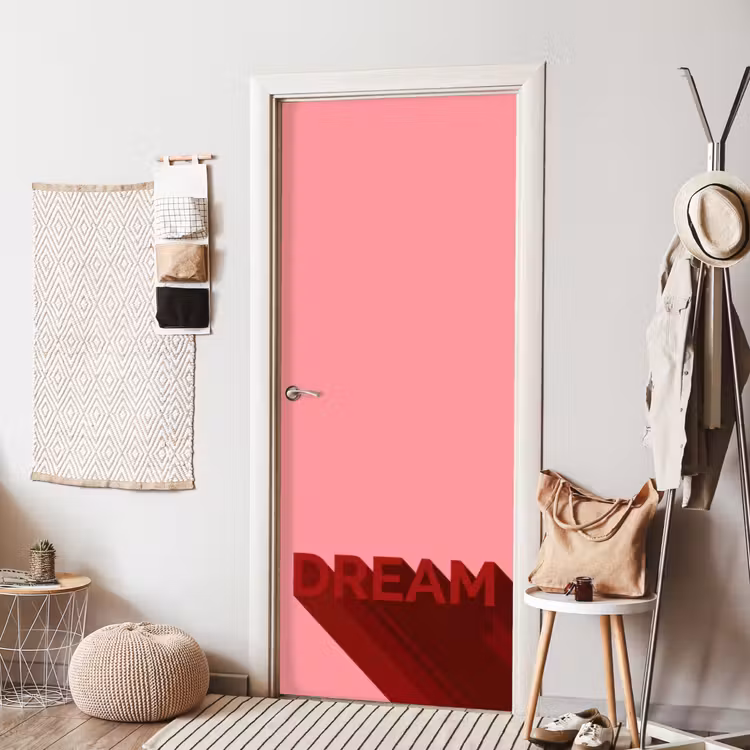 Deursticker - Dream - 3D - Rood - Roze — 8