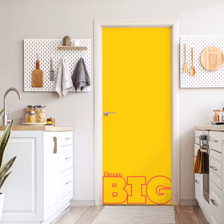 Deursticker - Dream big - Geel - Grafisch — 7