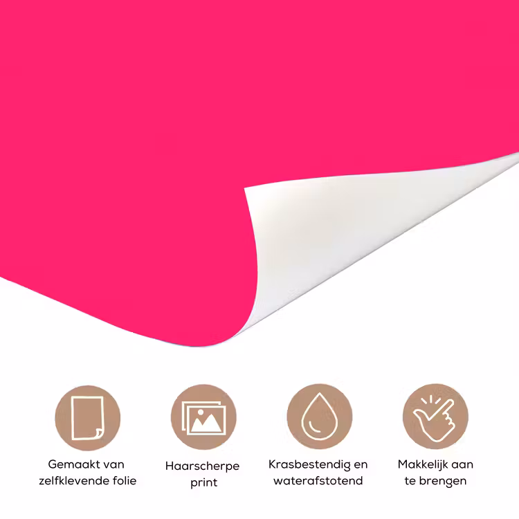 Deursticker - Dream big - Roze - Geel - Minimalistisch — 3