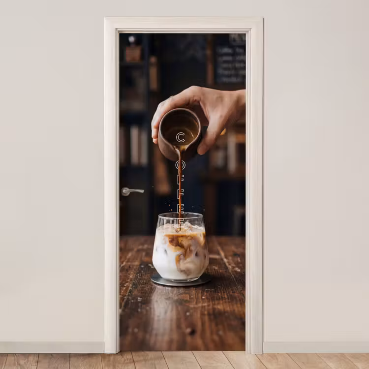 Deursticker - Espresso - Melk - Café — 1