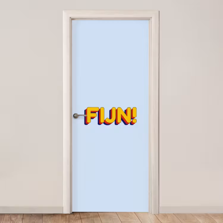 Deursticker - Fijn - Geel - Oranje — 1